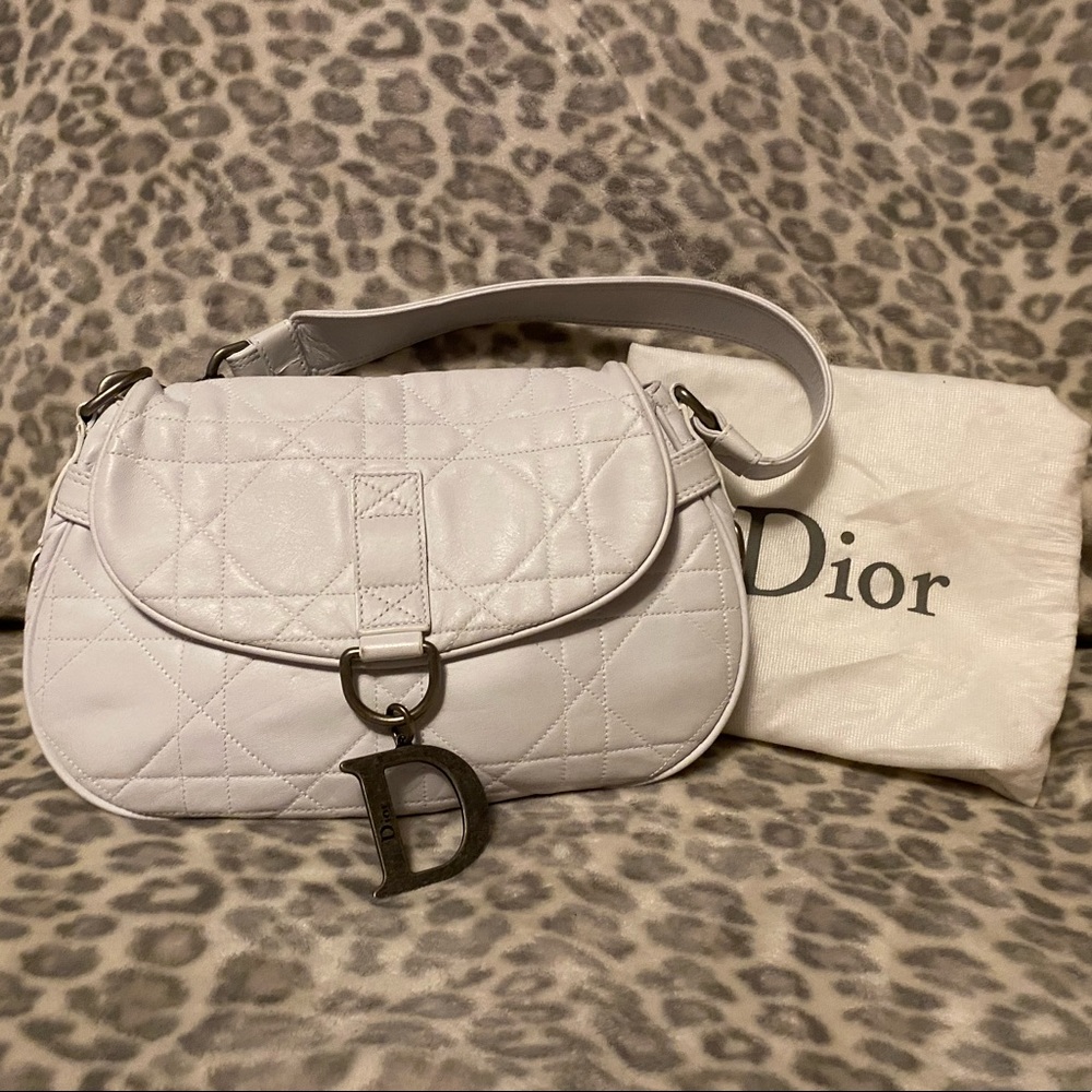 Dior White Leather Handbag
